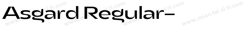 Asgard Regular字体转换